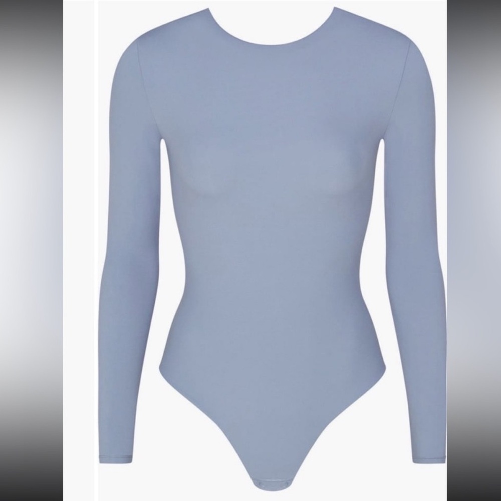 Skims Fits Everybody Long Sleeve Crewneck Bodysuit slate, XL